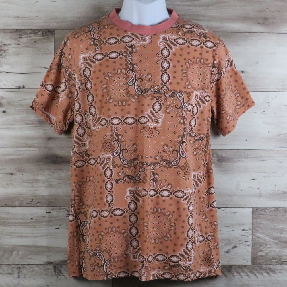 Street Vibes*Men's Short Sleeve Crew Neck Straight Hem Pullover Tee Shirt~Medium